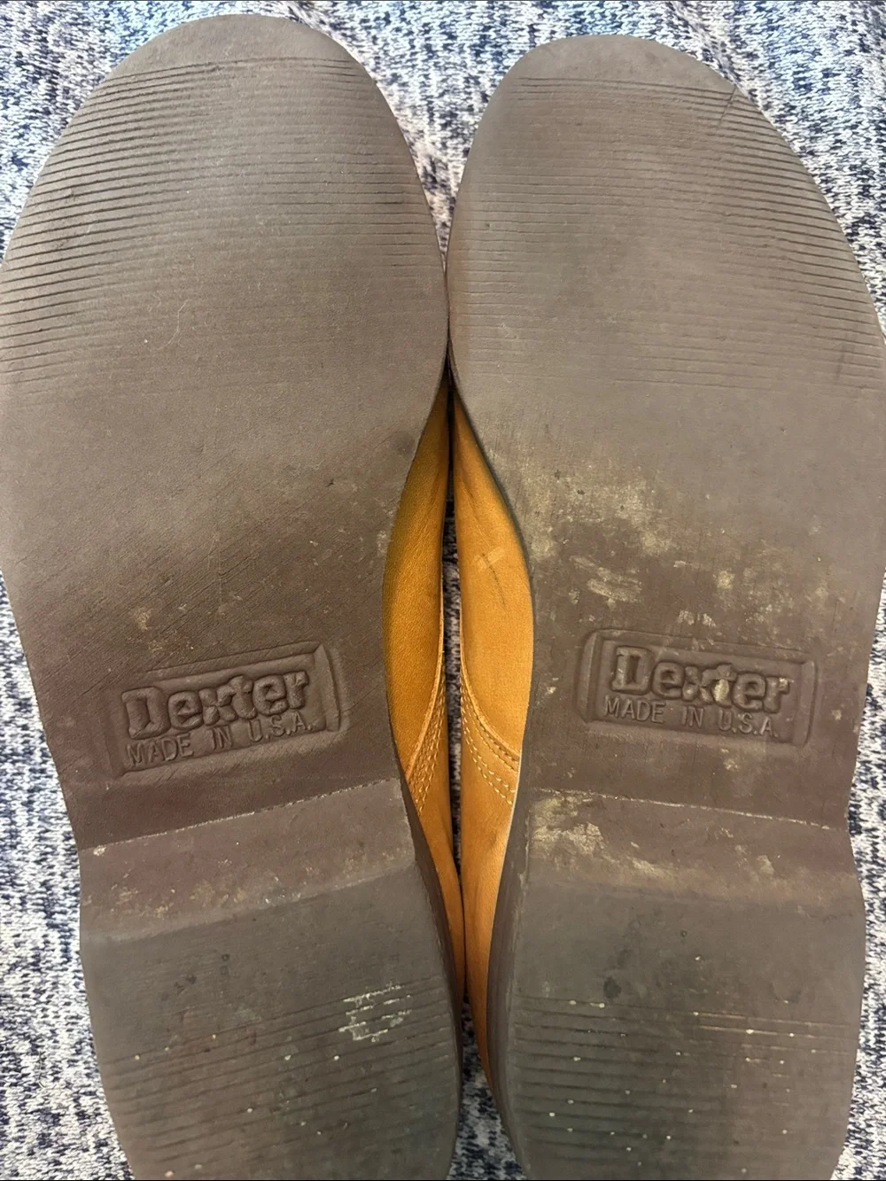 Dexter Men's Tan Leather Derby Lace-Up Shoes